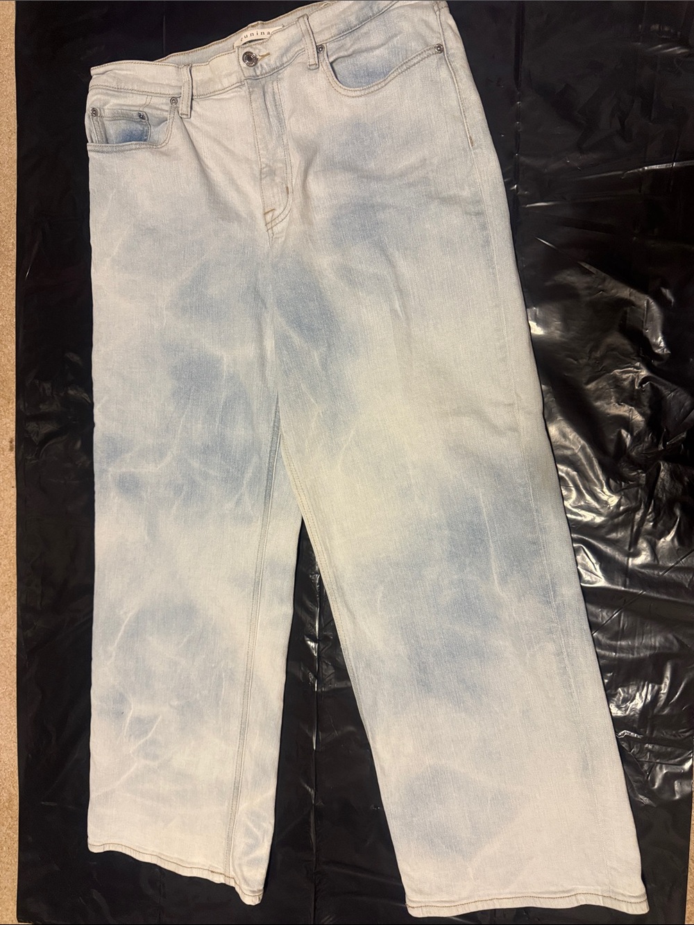 Eunina Wide Leg Bleached Jeans Y2K